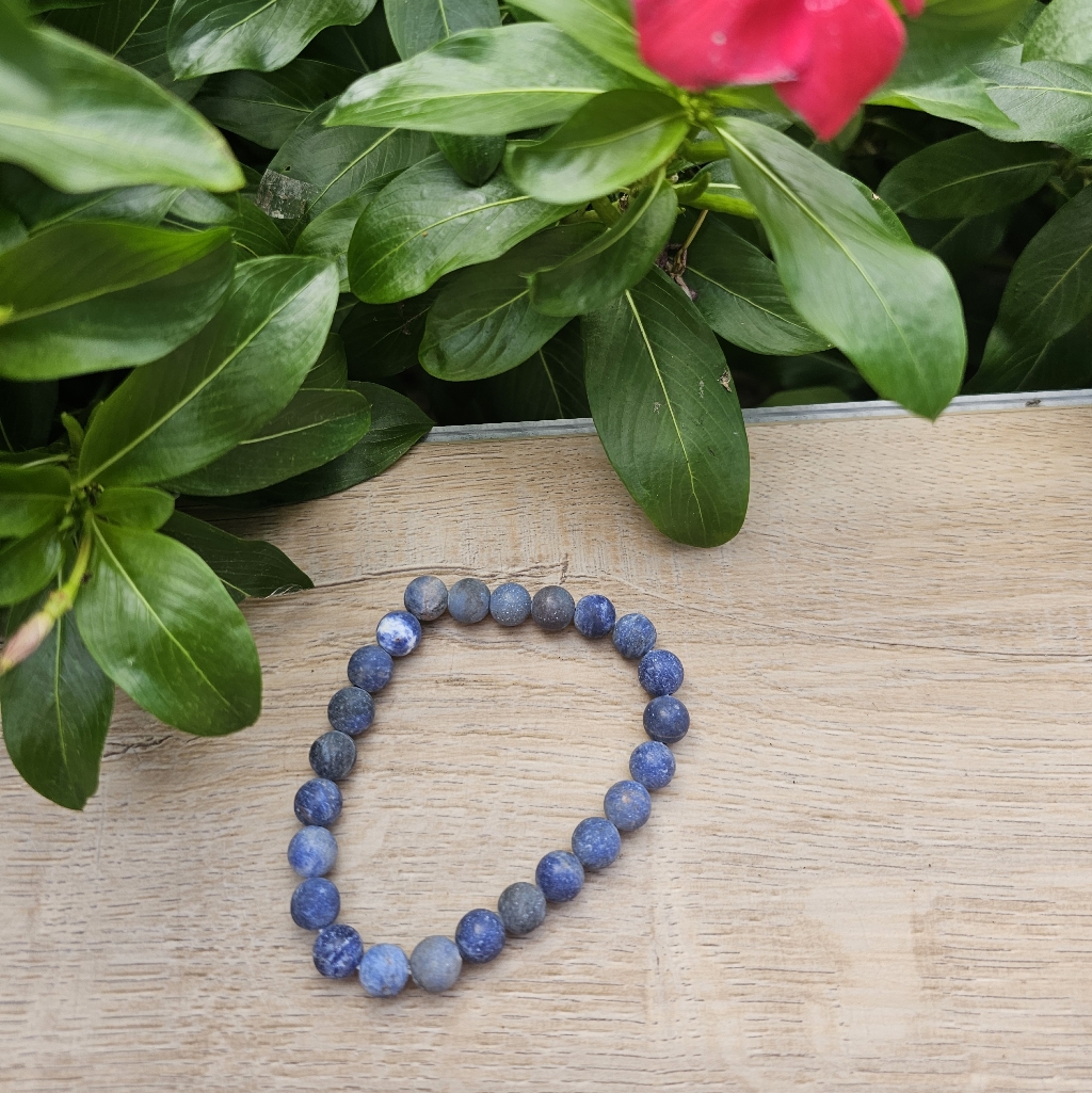 Sodalite Matt Beaded Bracelet